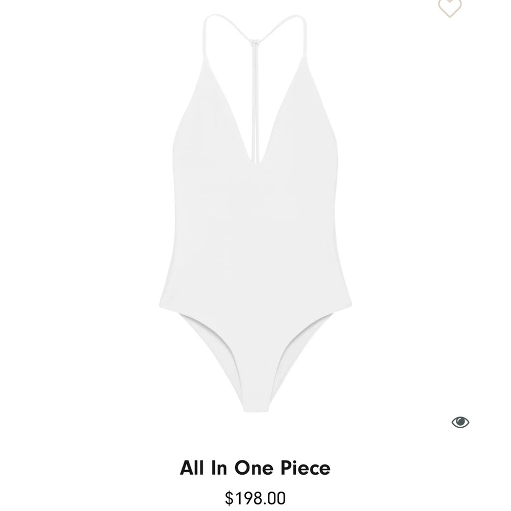 Jade swim, white one piece, NWT